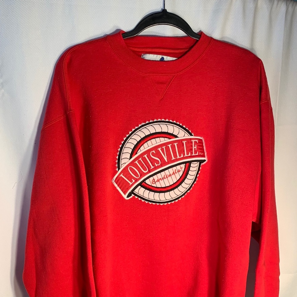 Louisville Cardinal embroidered sweatshirt Lg - Picture 1 of 5